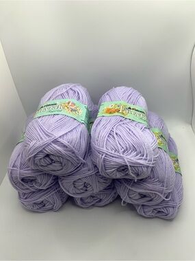 patons fairytale yarn lot 8 skeins violet purple vintage lavender